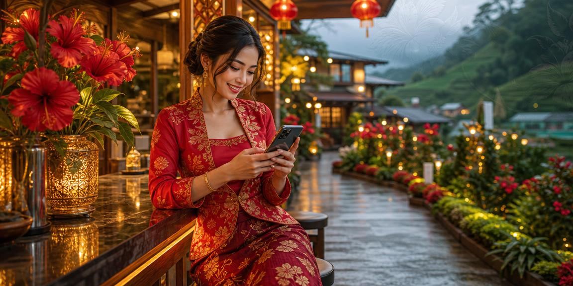 Pemain Malaysia menggunakan telefon untuk pertaruhan sukan semasa perayaan